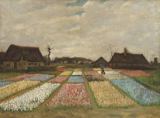 Vincent Van Gogh, Distese di ﬁori in Olanda, 1883