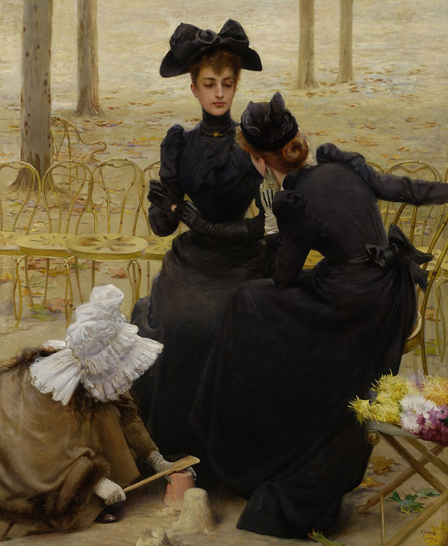 Vittorio Corcos: Conversation in the Jardin du Luxembourg